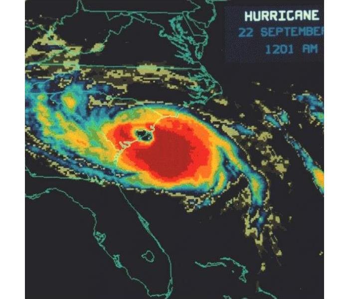 Satellite image of Hurricane Hugo